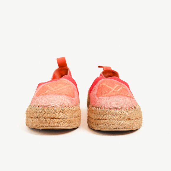 Louis Vuitton Pink Shore Postcard Embroidered-Logo Espadrilles - Picture 3 of 10